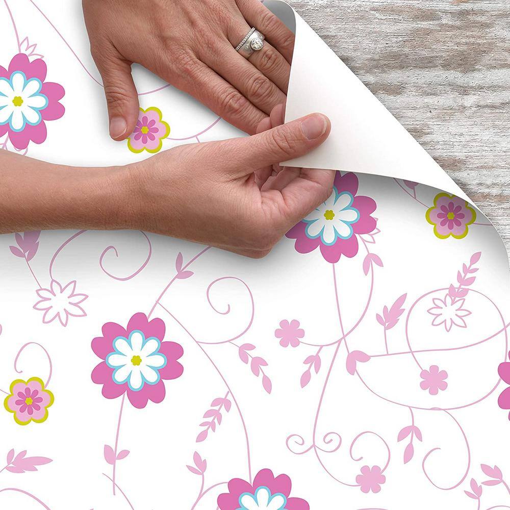 Creative Covering 18 in. x 20 ft. Sassy Self-Adhesive Vinyl Drawer and Shelf Liner (6-Rolls) - Hercitys