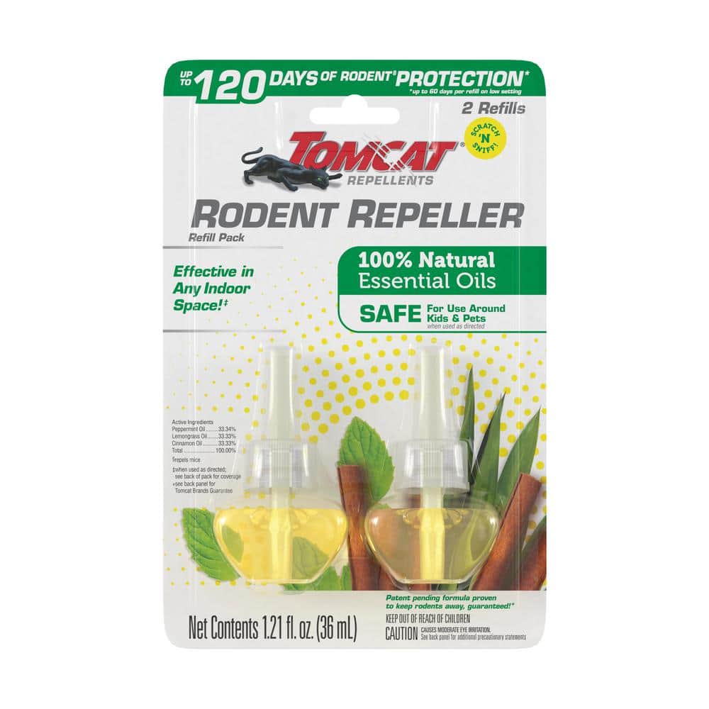 Rodent Repellents, Plug-in Repeller Refill Pack, 2-Refill Fragrance Bottles - Hercitys
