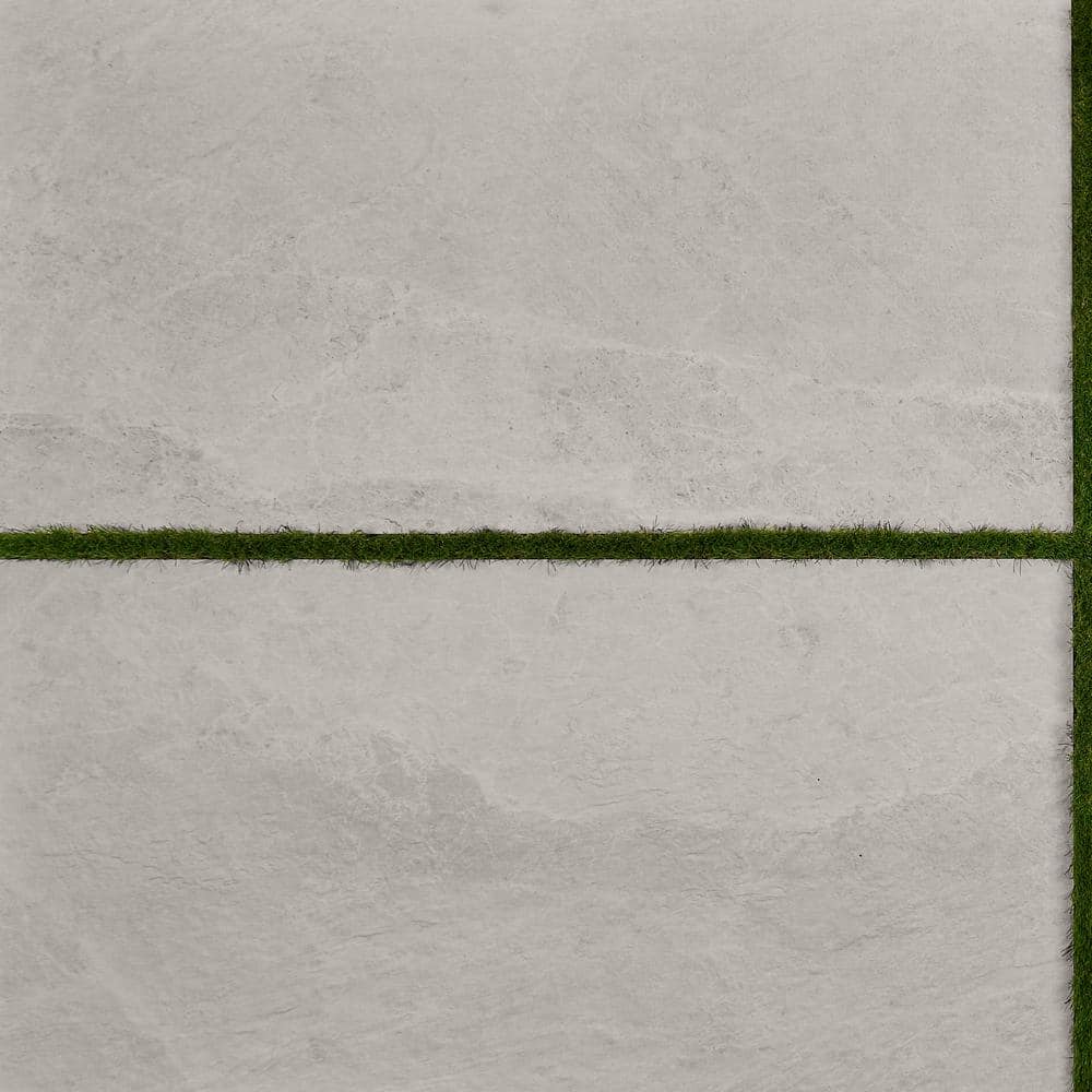 LithoTech 23.62 in. x 47.24 in. x 0.78 in. Chalk White Matte Porcelain Floor Paver Tile (7.74 sq. ft./Each) - Hercitys