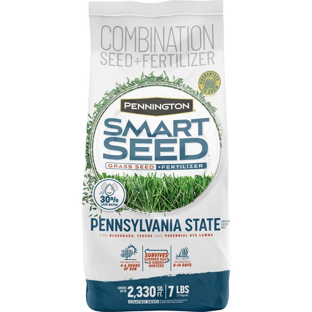 Smart Seed Pennsylvania 7 lb. 2,330 sq. ft. Grass Seed and Lawn Fertilizer - Hercitys