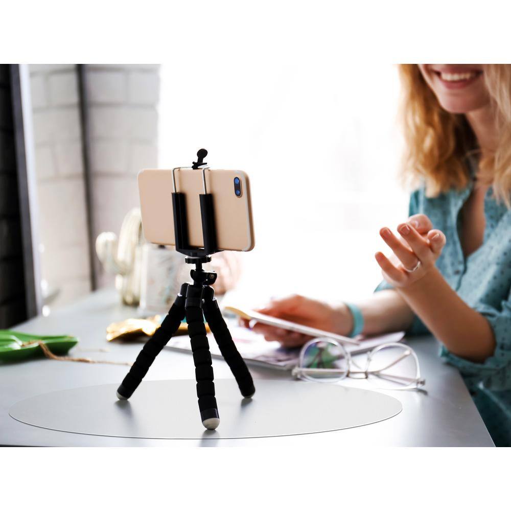 Desktex 12 in. x 12 in. Clear Polycarbonate Circular Mats (Pack of 2) - Hercitys