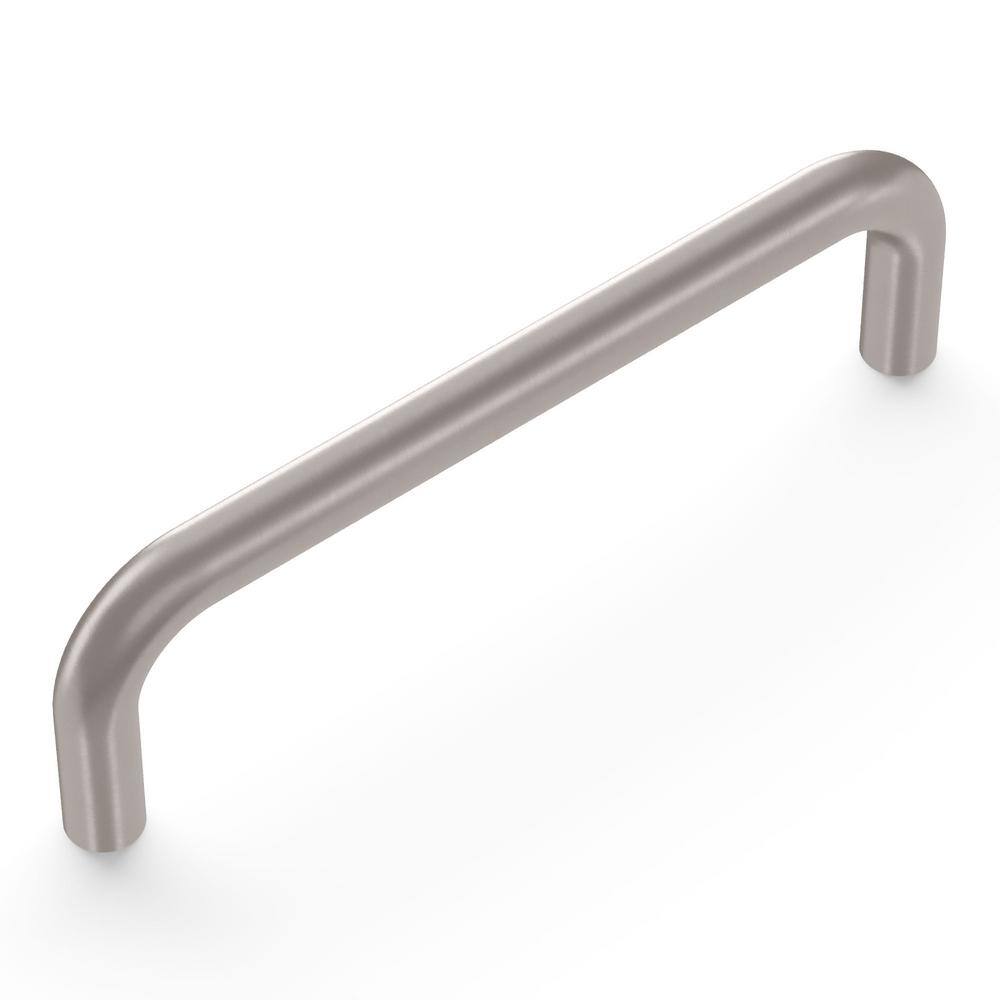 Wire Pulls Collection Pull 3-3/4 in. (96mm) Center to Center Satin Nickel Finish Modern Steel Bar Pull (10 Pack ) - Hercitys