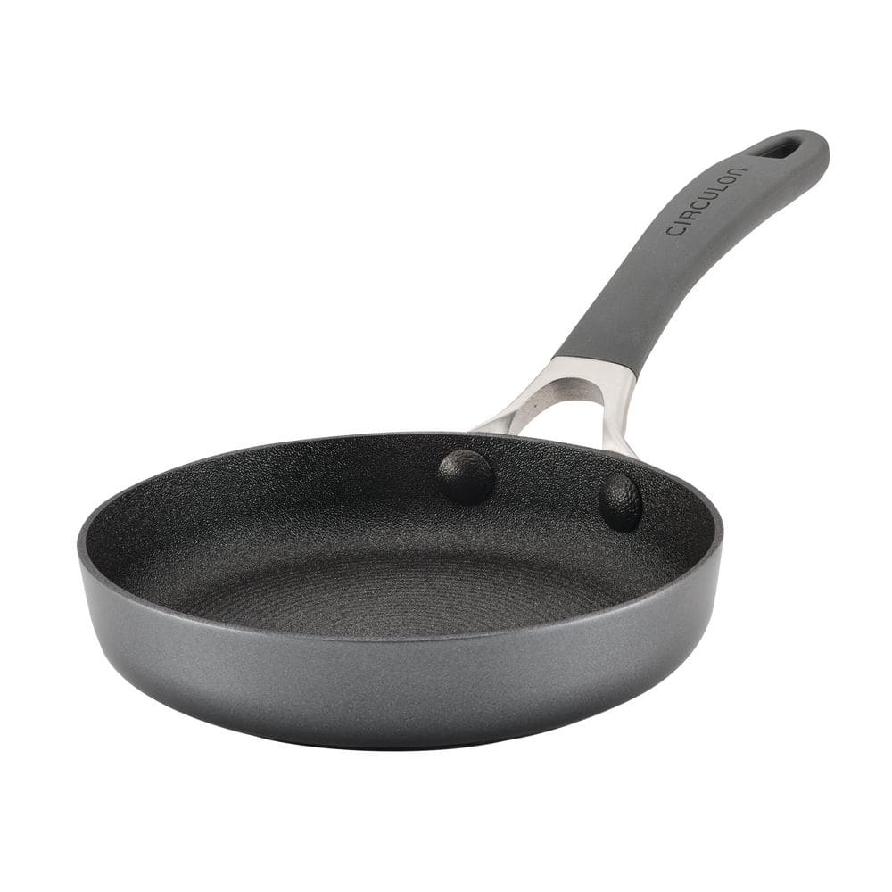 6.25 in. A1 Series with Scratch Defense Aluminum Nonstick Induction Mini Frying Pan Graphite - Hercitys