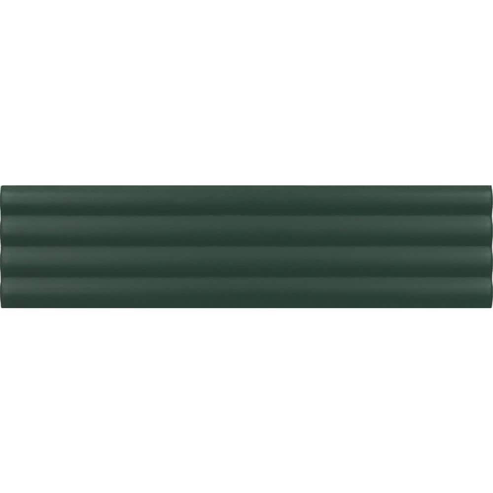 Arte Green 1.97 in. x 7.87 in. Matte Ceramic Subway Deco Wall and Floor Tile (4.1 sq. ft./case) (38-pack) - Hercitys
