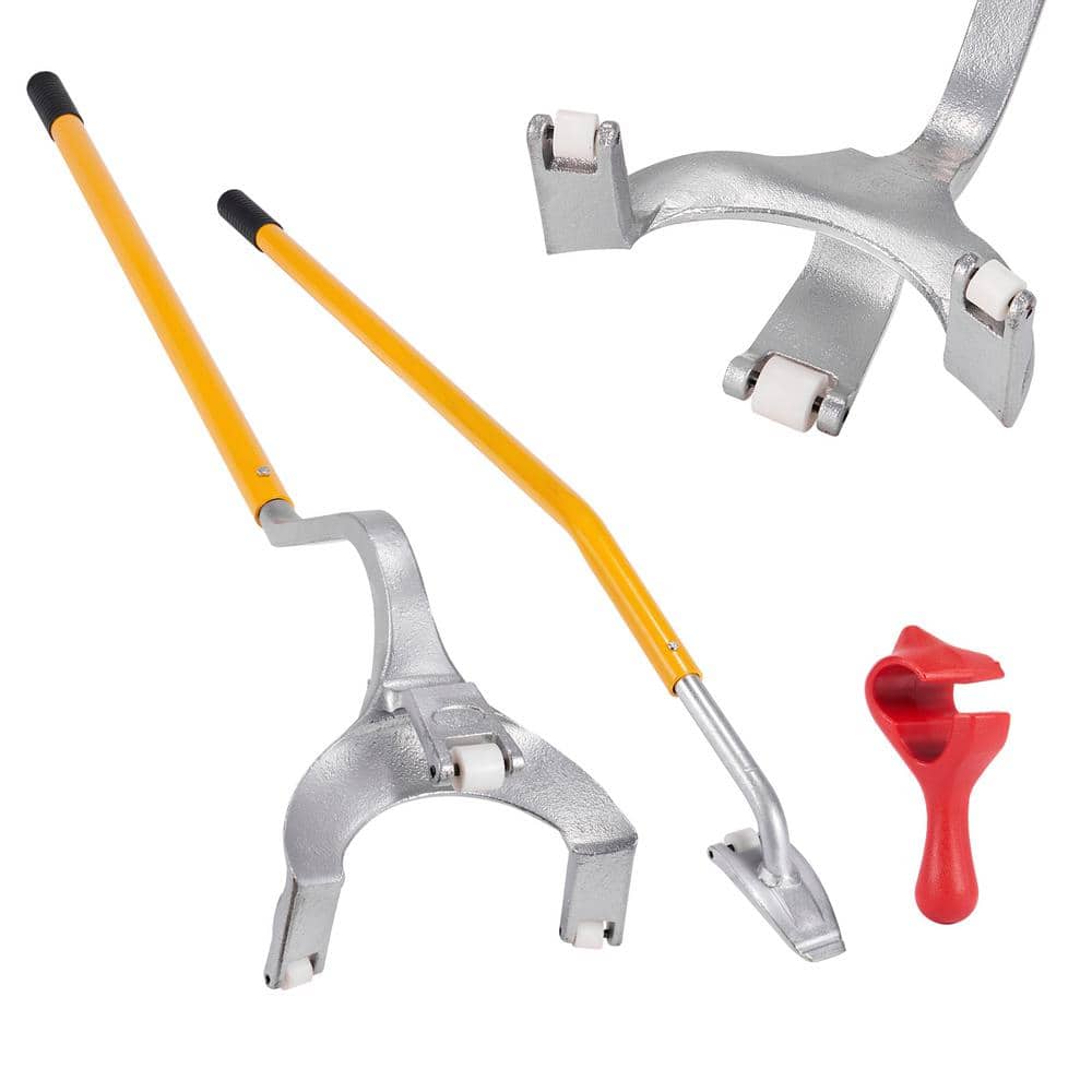Truck Tire Changer Mount Demount Tool 22.5 in. to 24.5 in. Radial Bias Ply/Tubeless Tire with Extra Bead Keeper, Yellow - Hercitys