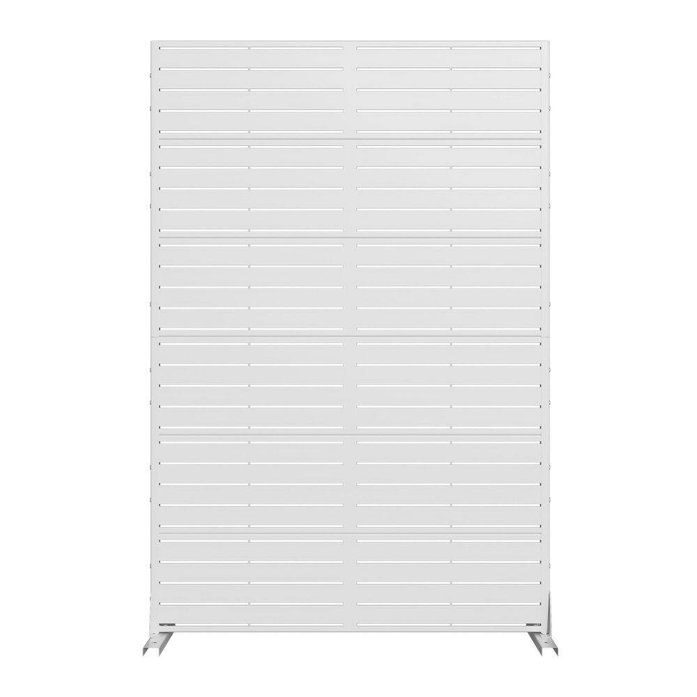 6 ft. H x 4 ft. Metal Privacy Screen Free Standing White - Hercitys