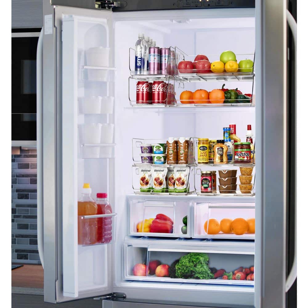 Stackable Storage Bins Open Front-Clear Acrylic Pantry and Kitchen Bins for Storage and Organization (Small 2 Pack) - Hercitys