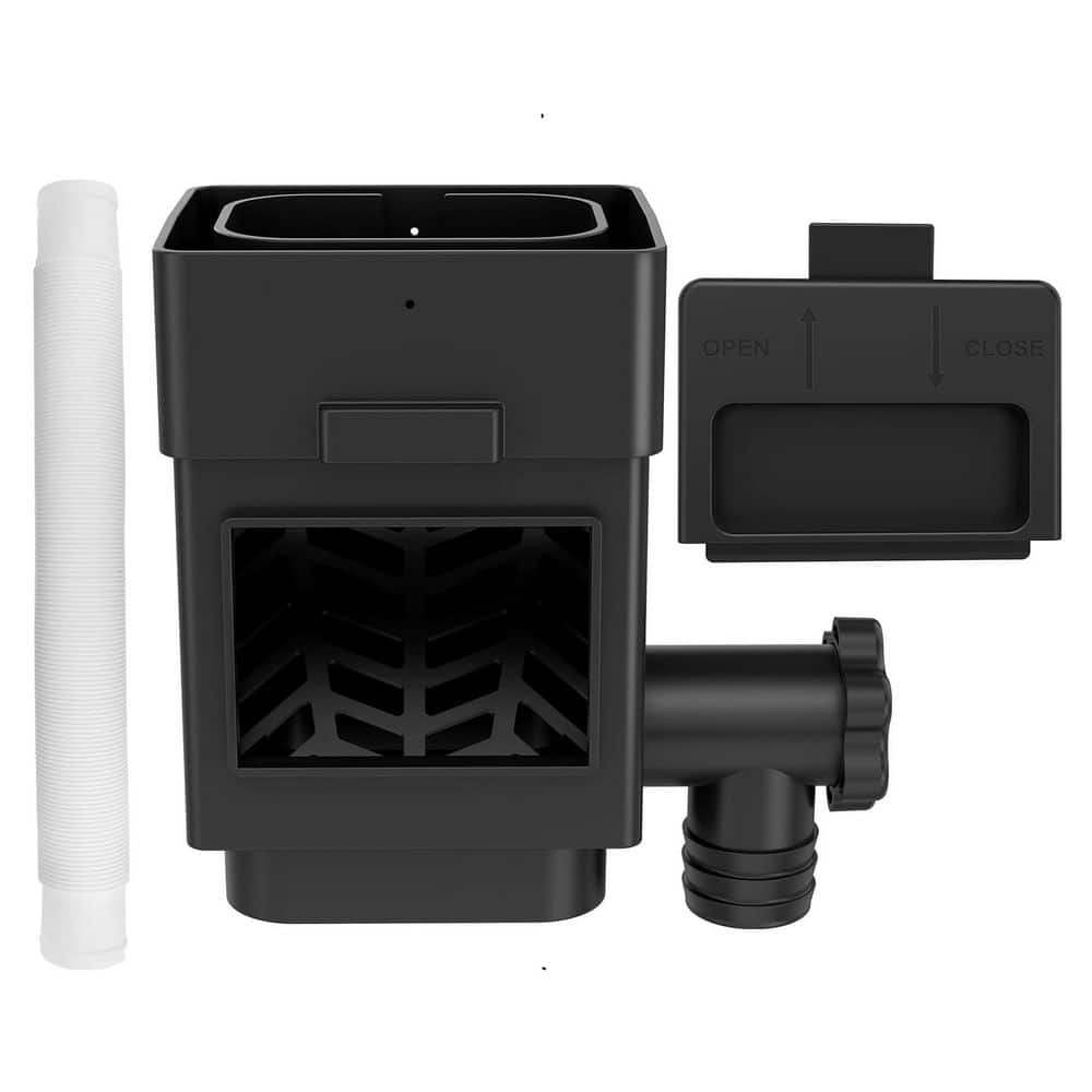 Residential Downspouts,Rain Barrel Diverter Kit with Adjustable Valve and Filter,5 ft. ,for 2in. x 3in. or 3in. x 4in. - Hercitys
