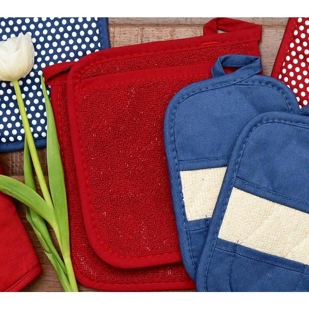 Paprika Red Royale Terry Cotton Pocket Mitt (2-Pack) - Hercitys