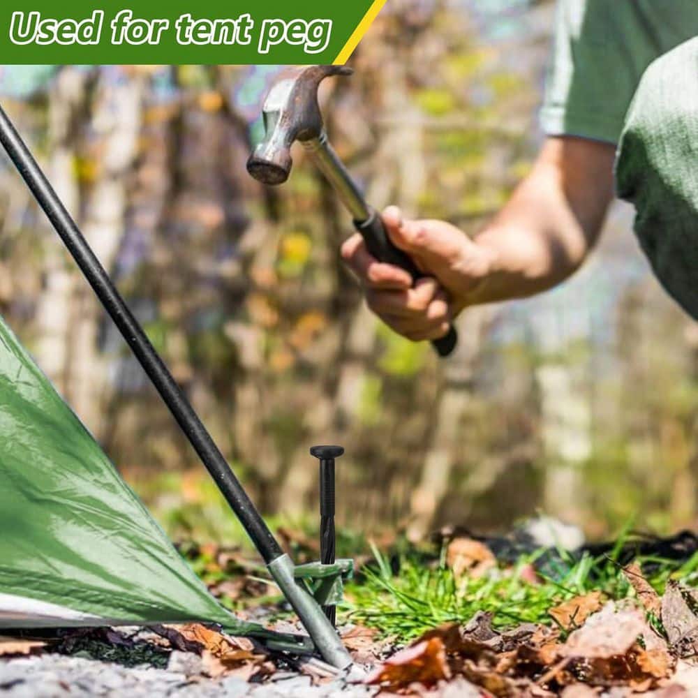 8 in. Spiral Design PP Plastic Edging Anchoring Spikes for Garden, Paver, Turf, 70-Pieces - Hercitys