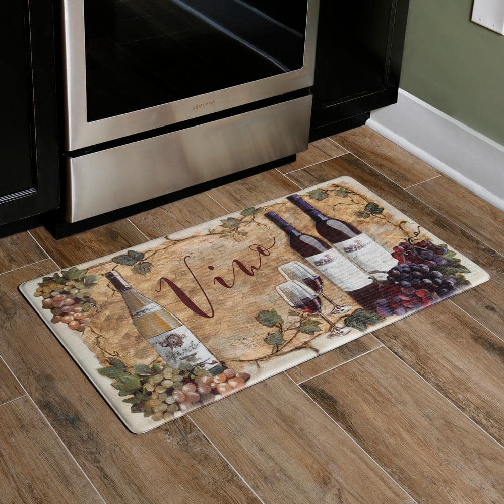 Vino Chef 20 in. x 36 in. Anti-Fatigue Kitchen Mat - Hercitys