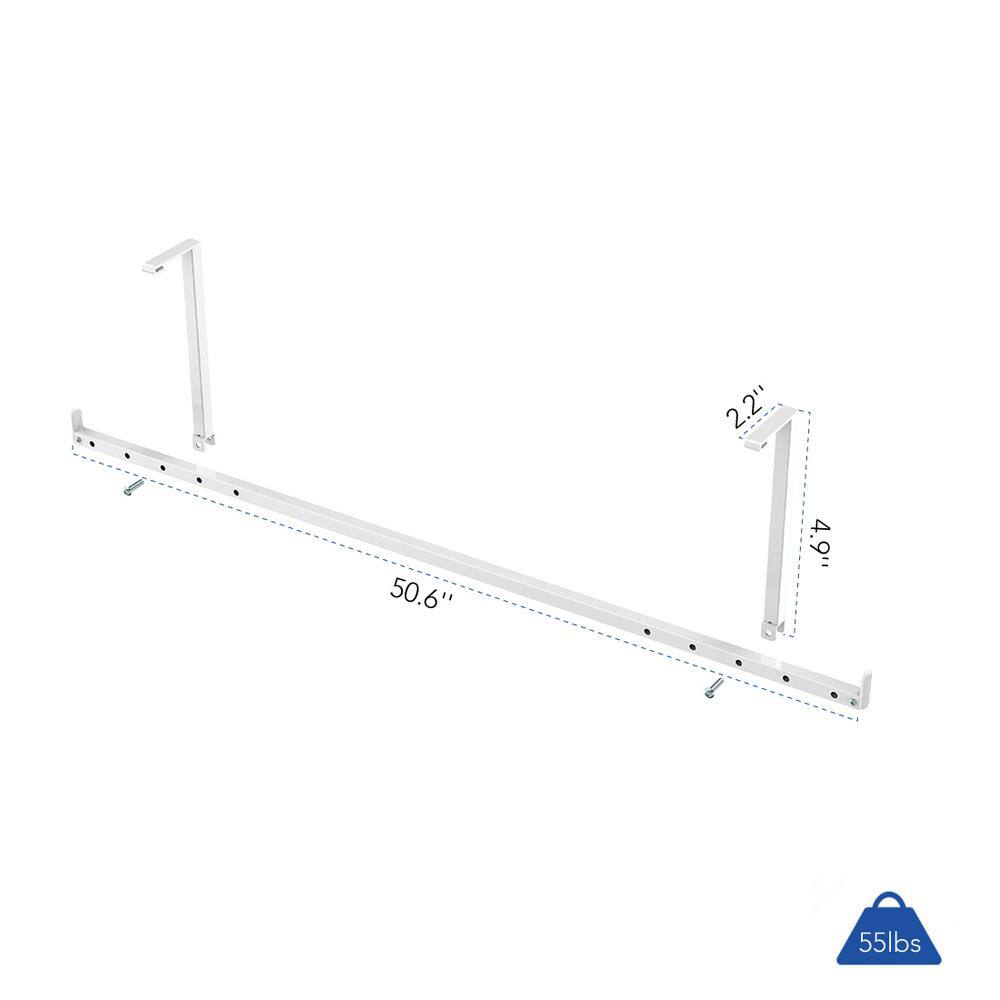 GRH4 Overhead Garage Rack Hanging Bar Accessory 2-Pack White - Hercitys