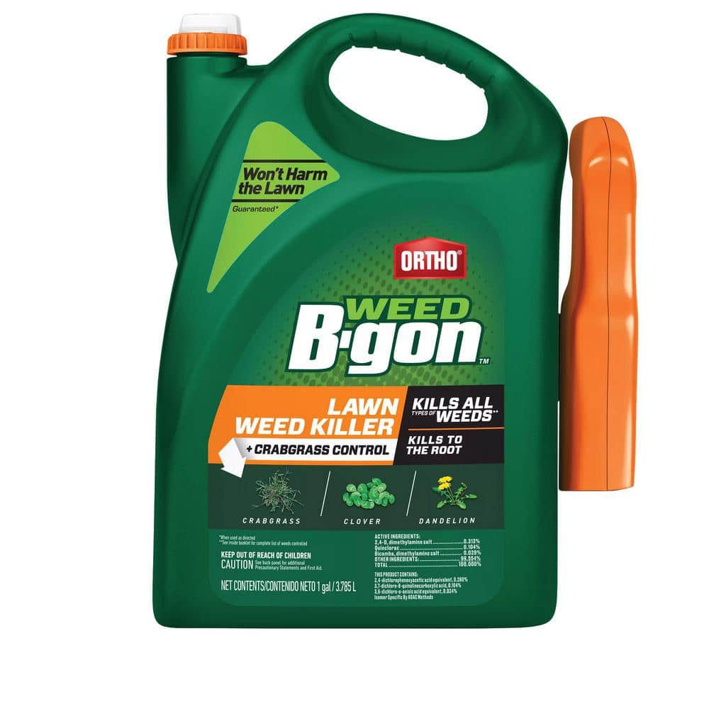 Weed B-gon Lawn Weed Killer Plus Crabgrass Control 1 Gal. Trigger Sprayer Ready-to-Use Weed Killer for Lawns - Hercitys