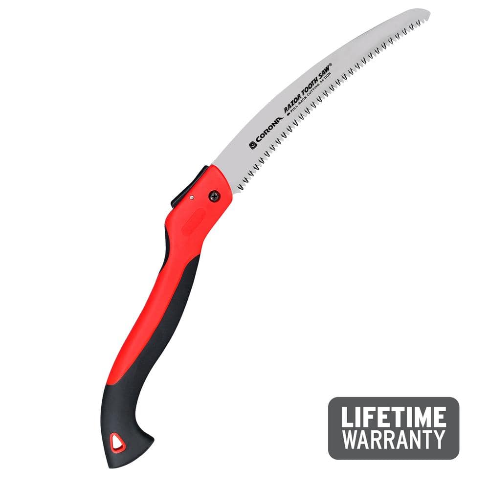 RazorTOOTH 10 in. High Carbon Steel Blade with Ergonomic Non-Slip Handle Folding Pruning Saw - Hercitys