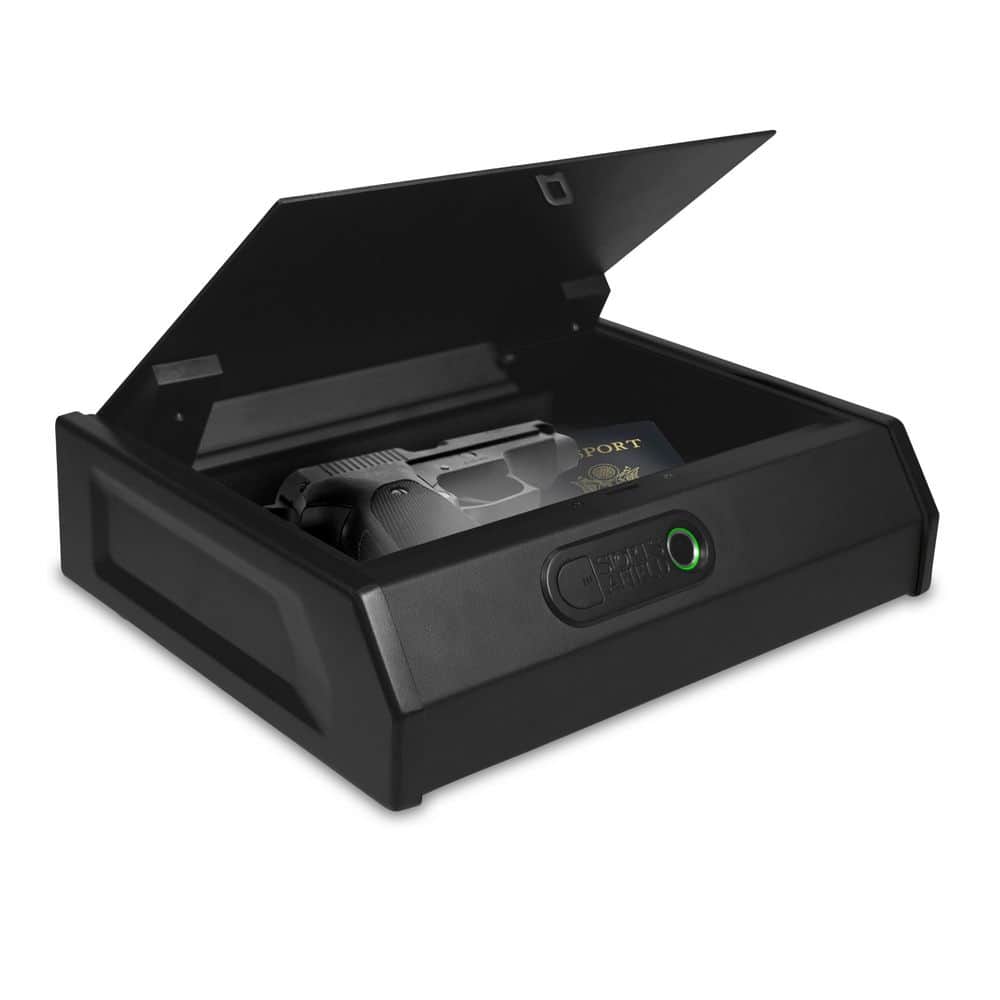 Home Defense 0.17 cu. ft. Quick Access Top Entry Security Vault with Biometric Lock, Matte Black - Hercitys