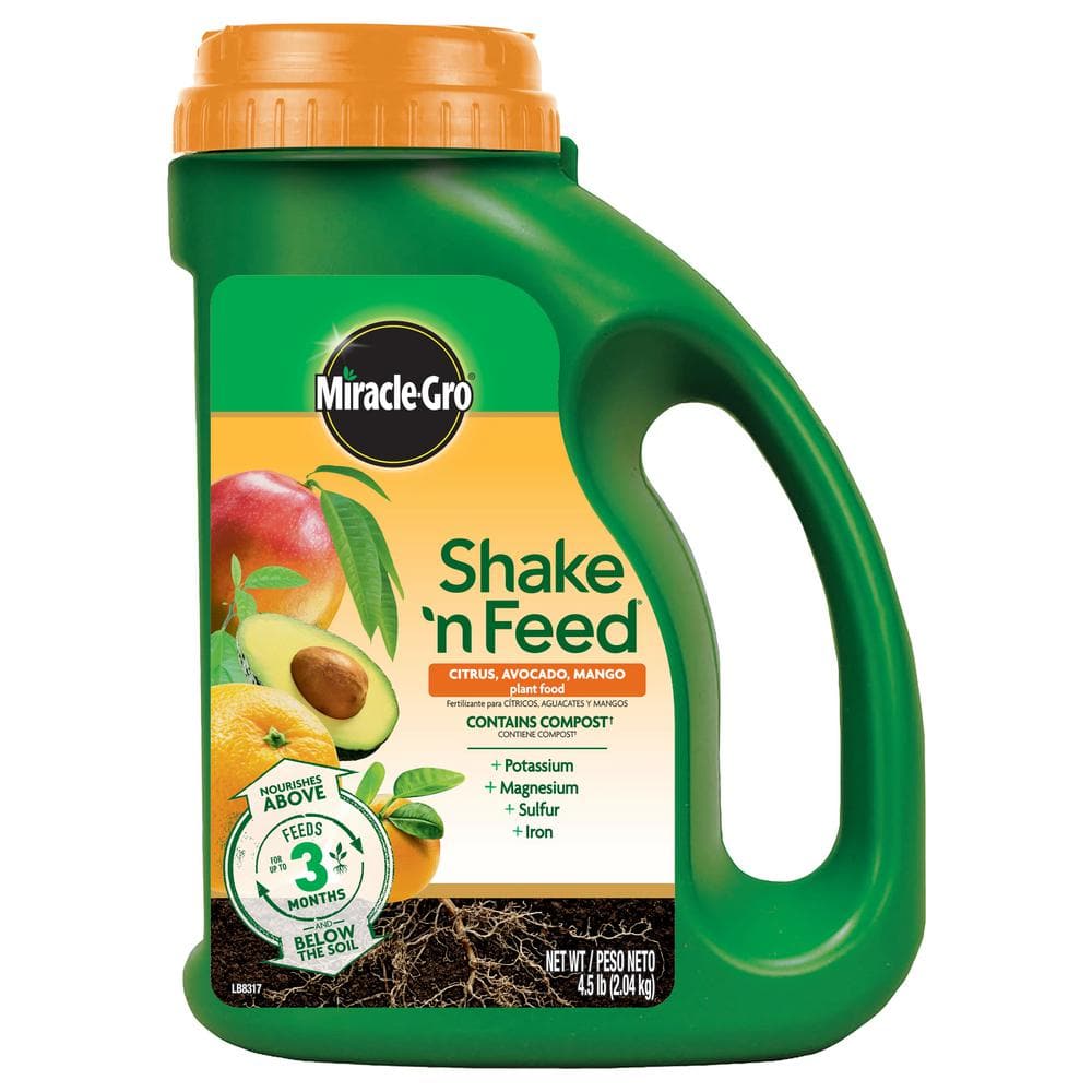Shake N Feed Citrus, Avocado, Mango Plant Food 4.5 lbs. For Container and In-Ground Plants, Dry Fertilizer - Hercitys