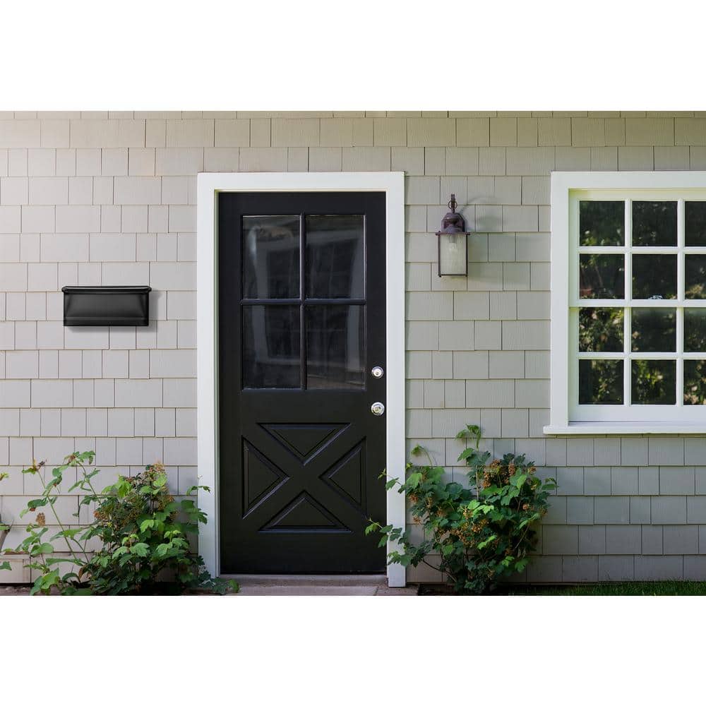 Cielo Black, Small, Steel, Wall Mount Mailbox - Hercitys