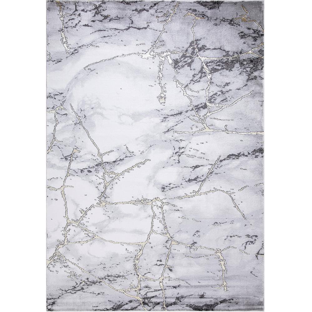 BrightonCollection Dallas Gray 5 ft. x 7 ft. Abstract Area Rug - Hercitys