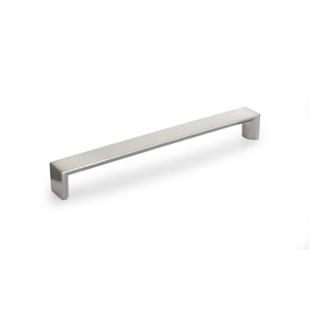 Fort Greene Collection 7-9/16 in. (192 mm) Modern Brushed Nickel Rectangular Cabinet Bar Pull - Hercitys
