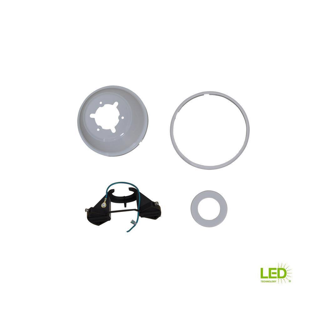 Marshlands LED 52 in. White Mounting Bracket And Canopy Set - Hercitys