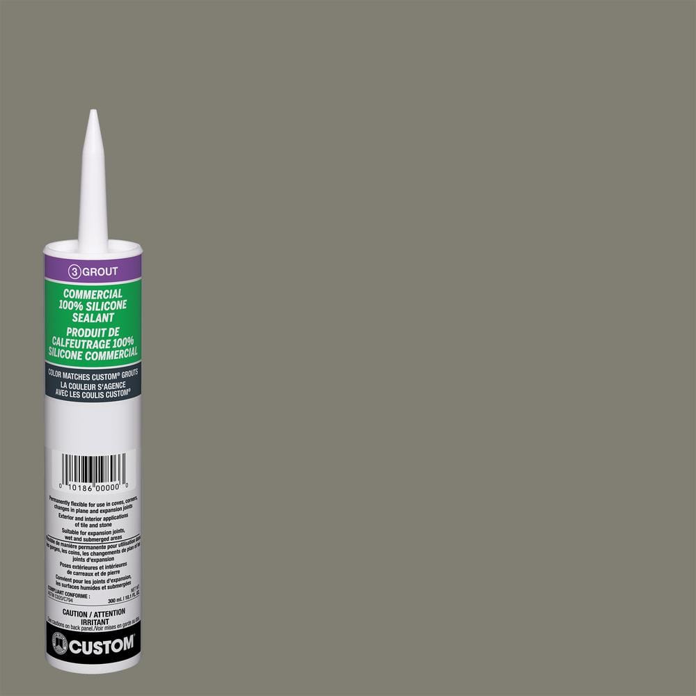 Commercial #09 Natural Gray 10.1 oz. Silicone Caulk - Hercitys