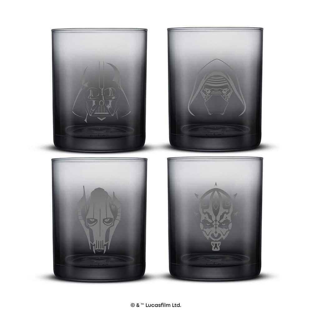 Star Wars Darkside Short Drinking Glasses, (Set of 4) 14 oz. - Hercitys
