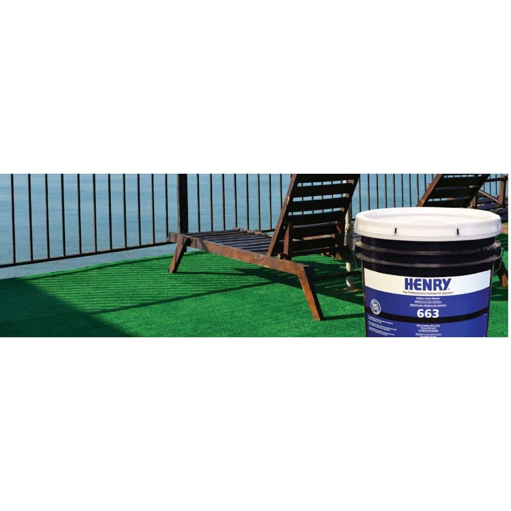 663 Beige 4 Gal. Indoor/Outdoor Carpet and Artificial Turf Floor Adhesive - Hercitys