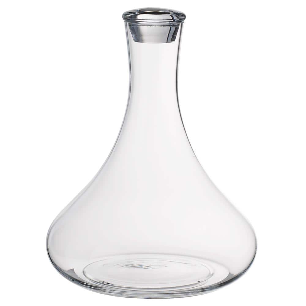 Purismo 33.75 oz. Lead-Free Crystal Red Wine Decanter with Stopper - Hercitys