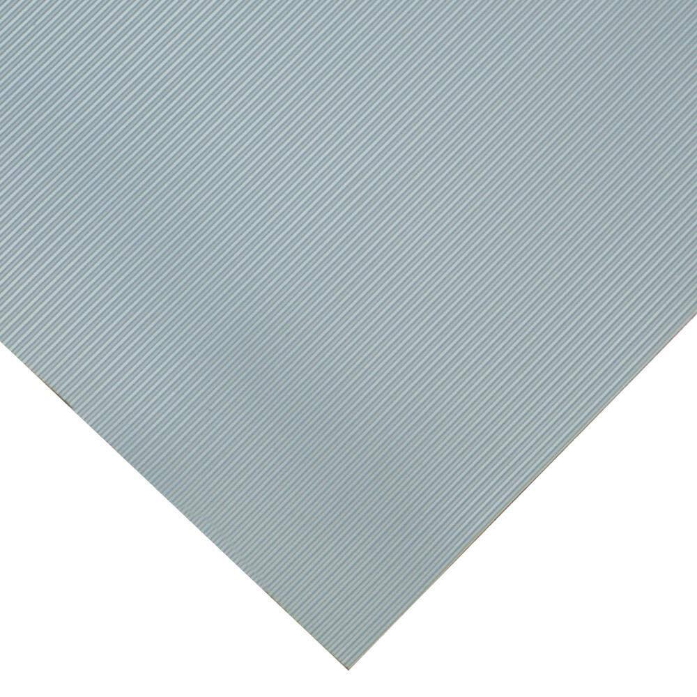 Fine-Ribbed 3 ft. x 9 ft. Dark Gray Thermoplastic Rubber Garage Flooring Rolls - Hercitys