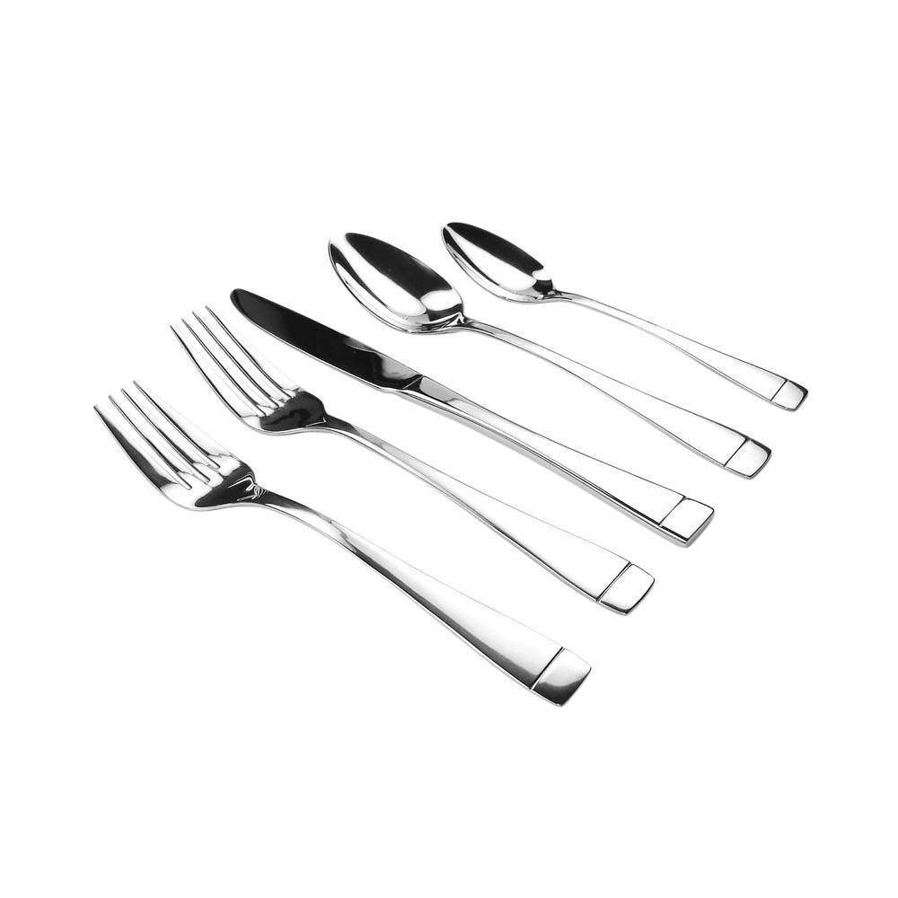 Pearl 20-Piece Matte 18/0 Stainless Steel Flatware Set (Service for 4) - Hercitys