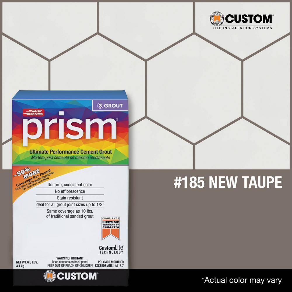 Prism #185 New Taupe 17 lb. Ultimate Performance Grout - Hercitys