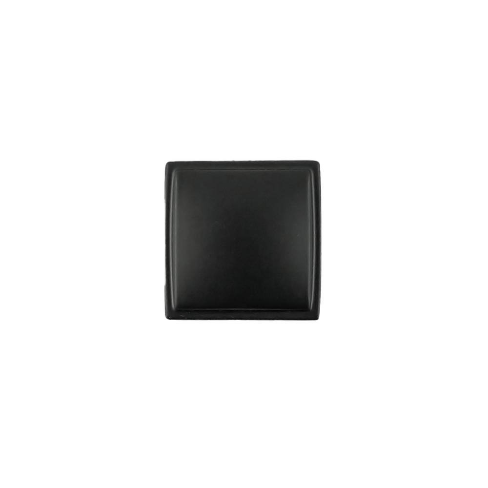 Bridges 1-1/4 in. Square Matte Black Cabinet Knob (10-Pack) - Hercitys