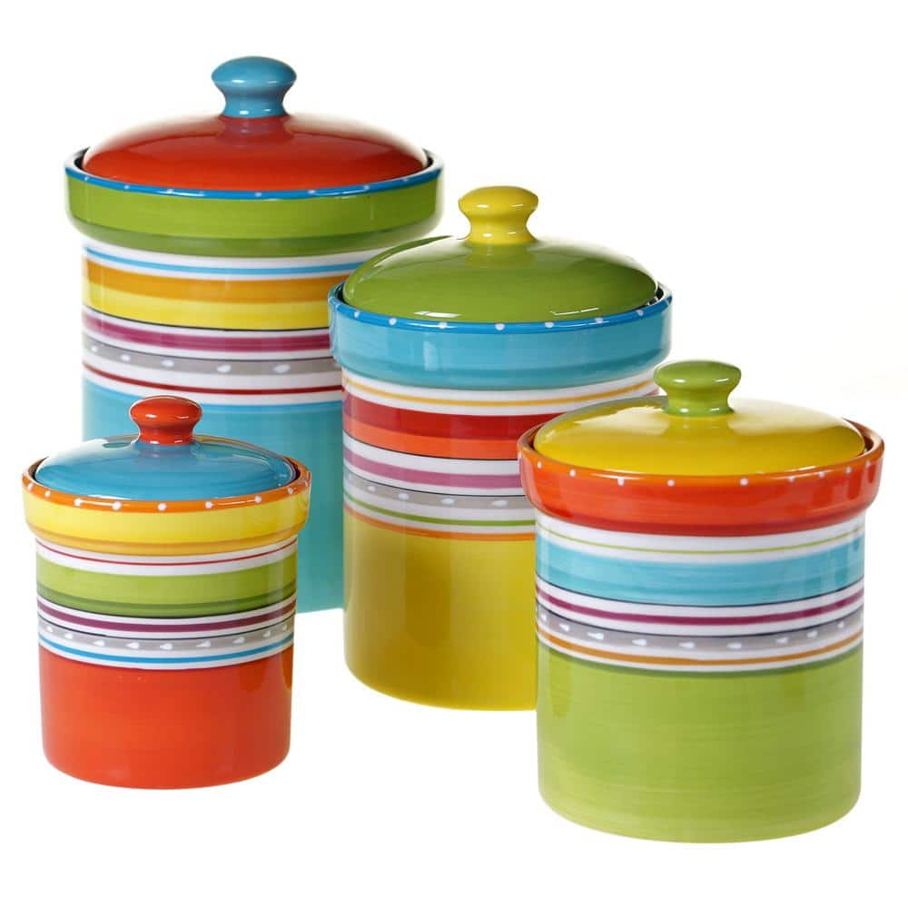 Mariachi Multi-size Multi-color Canister Set (4-Pieces) - Hercitys