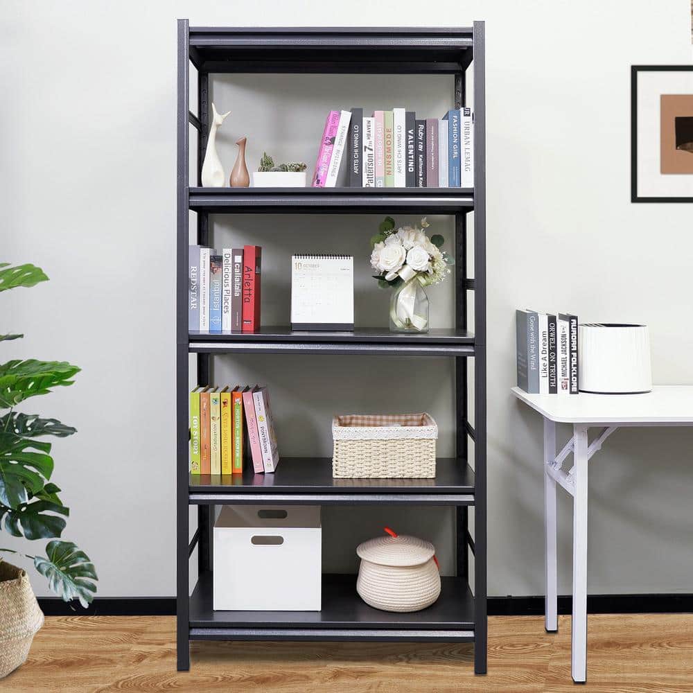 Storage Shelves 5-Tier Heavy Duty Metal Shelving Unit Adjustable Shelving Units and Storage Rack Kitchen Garage Shelf - Hercitys