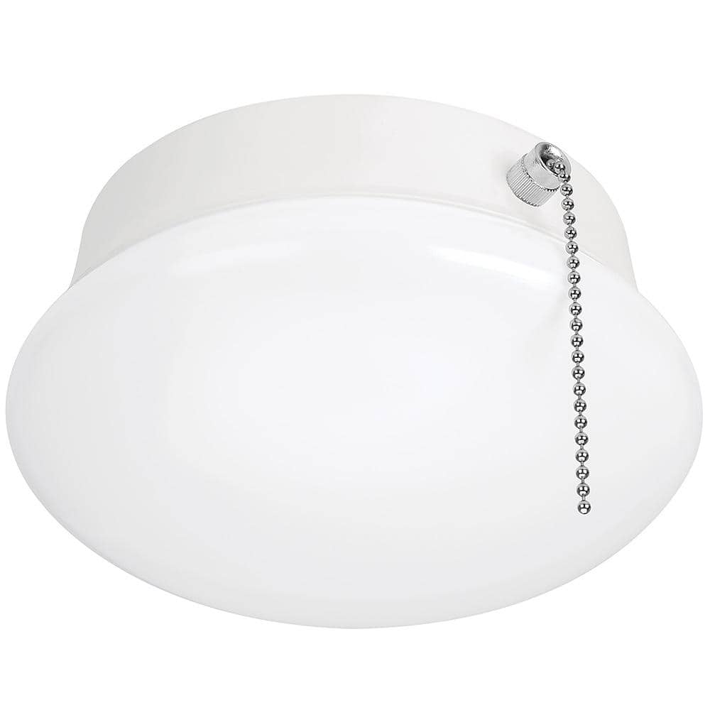 Spin Light 7 in. Closet Light with Pull Chain LED Flush Mount Ceiling Light 830 Lumens Bright White 4000K (4-Pack) - Hercitys