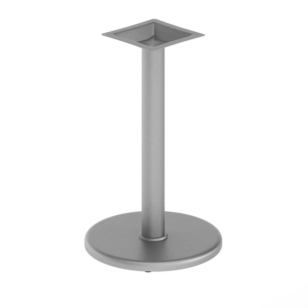Beverly Silver T-Base Restaurant Indoor/Outdoor Dining Table-Base Only-with 3 in. Dia. Table Height Column - Hercitys