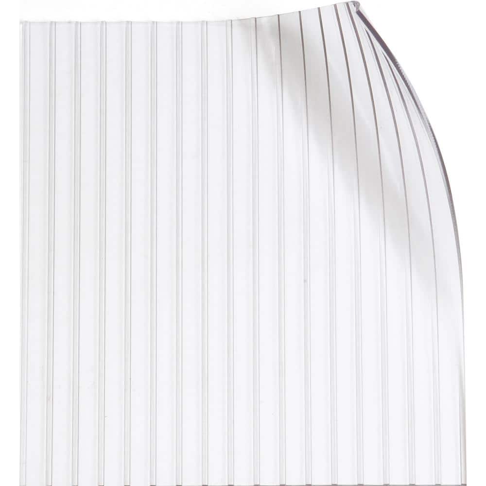 Rib 5 ft. x 10 ft. Clear Vinyl Garage Flooring Cover and Protector - Hercitys