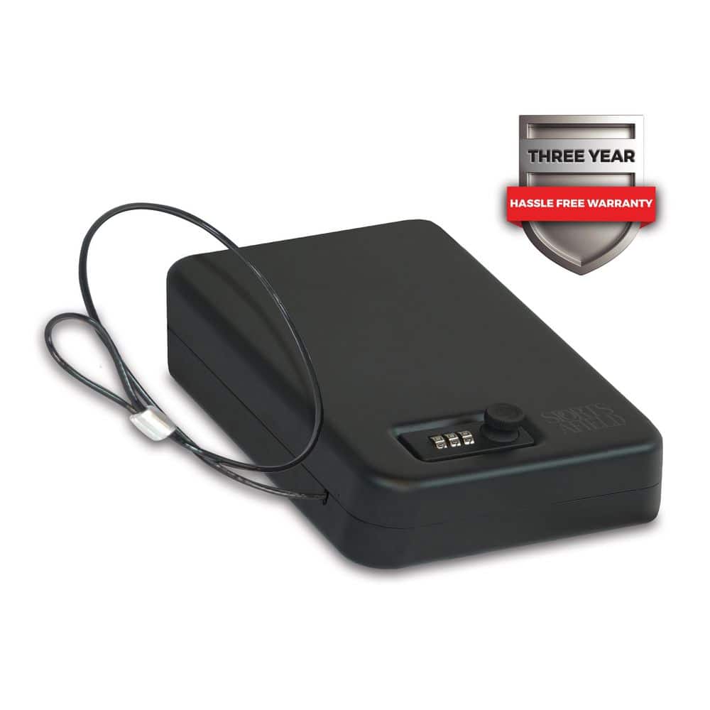 Home Defense 0.06 cu. ft. Compact and Portable Vault with Combination Lock, Black - Hercitys