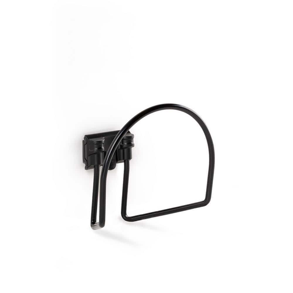 Toolflex Heavy Duty Wall Mounted Hose Hanger 8.5 in. by 6.5 in. Holds Up to 100 ft Hose Black Galvanized Wire - Hercitys
