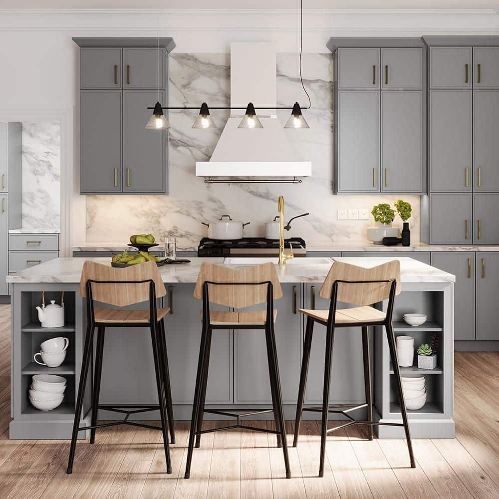 Washington Franklin Hargrove 4 in. W x 4 in. D x 34.5 in. H in Veiled Gray Column Spindle Leg Molding - Hercitys