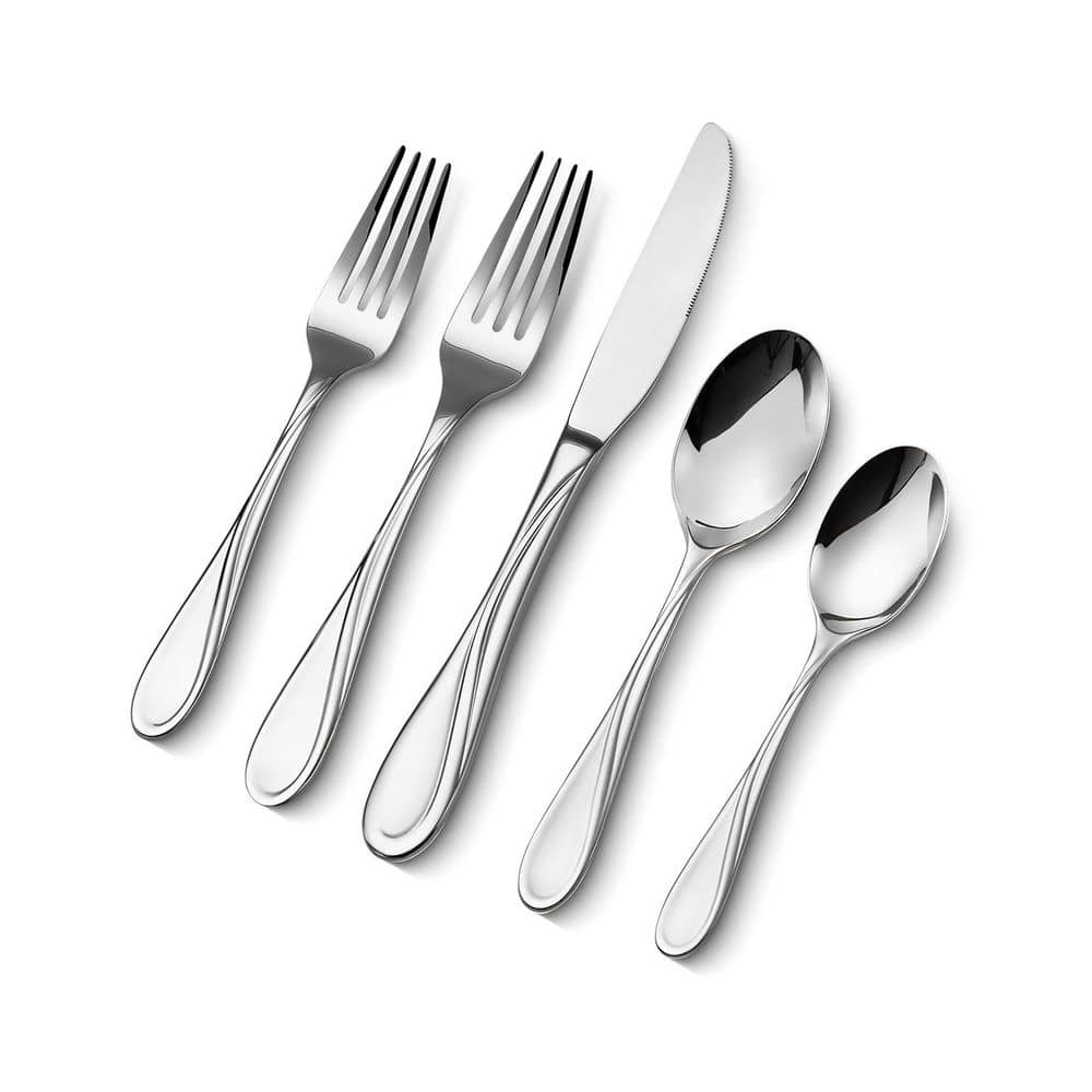 65-Piece Stainless Steel Flatware Set, Food-Grade Mirror Finish Cutlery, Dishwasher Safe Tableware for 12 - Hercitys
