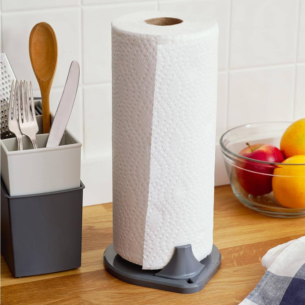Low Profile Countertop Gray Paper Towel Holder - Hercitys