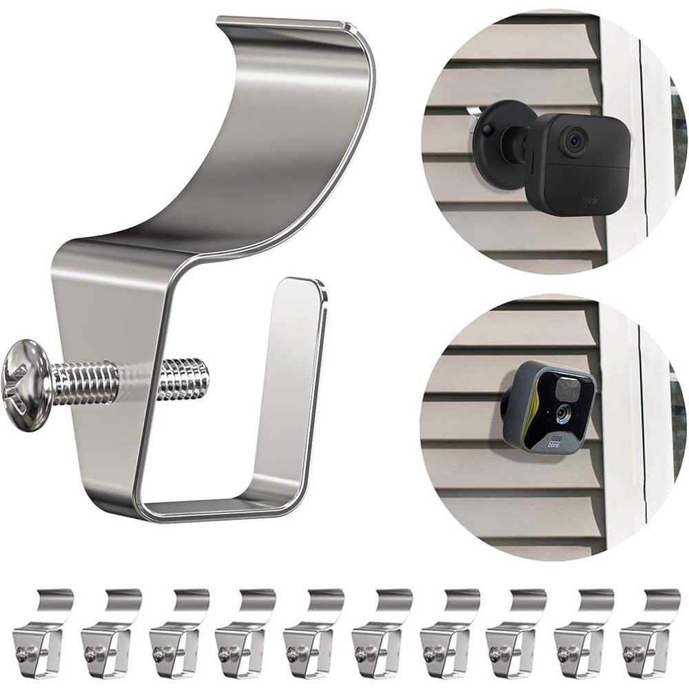 Vinyl Siding Clip Hooks for Outdoor Cameras, No-Hole Mounting, 12-Pack - Hercitys