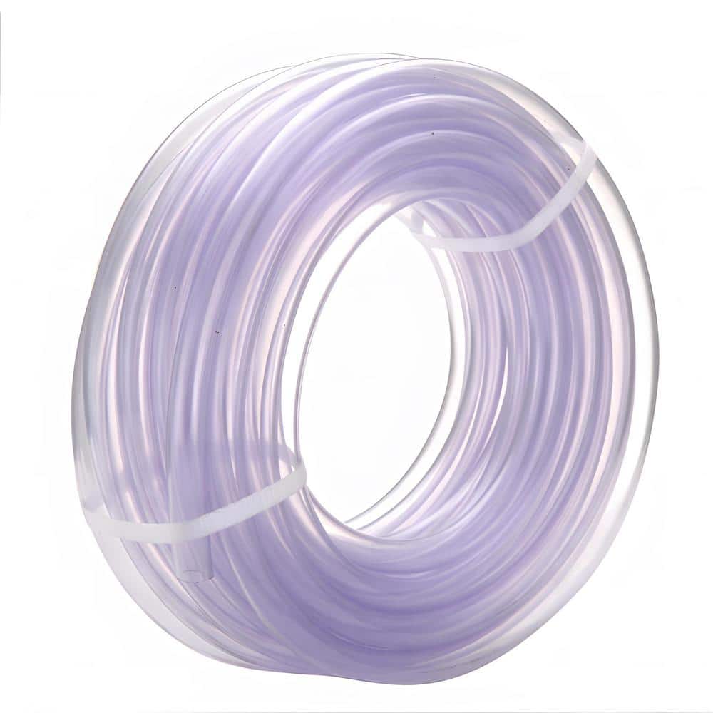 7/8 in. O.D. x 5/8 in. I.D. x 10 ft. Clear PVC Braided Vinyl Tube - Hercitys