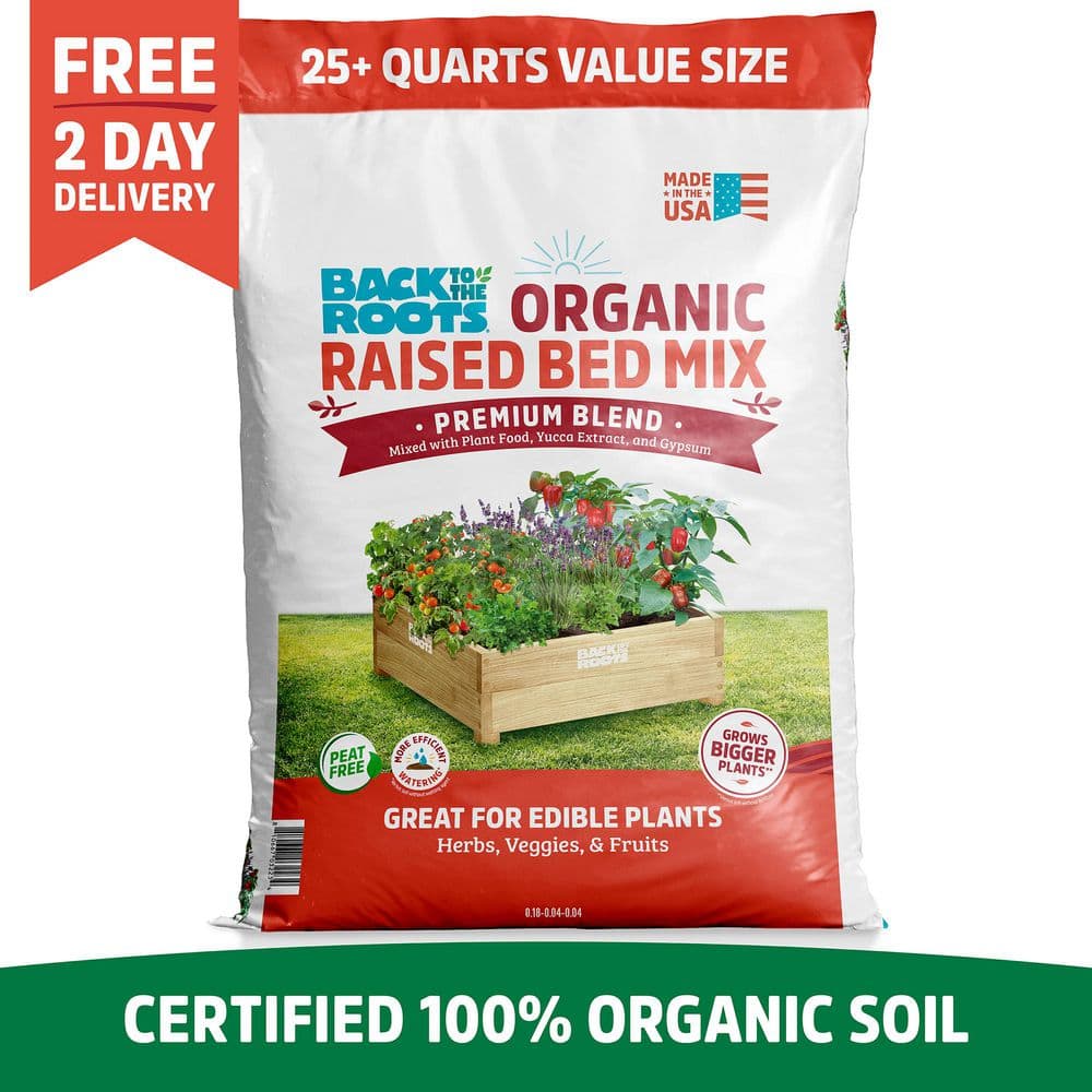 Organic Raised Bed Soil (1 cu.ft.) Peat-Free, Blended with Organic Fertilizer - Hercitys