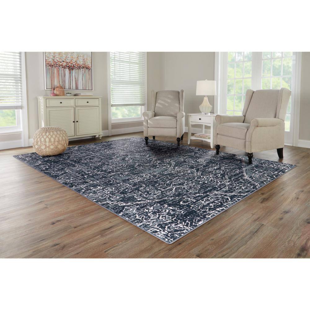 Rosehill Blue 5 ft. x 7 ft. Traditional Area Rug - Hercitys