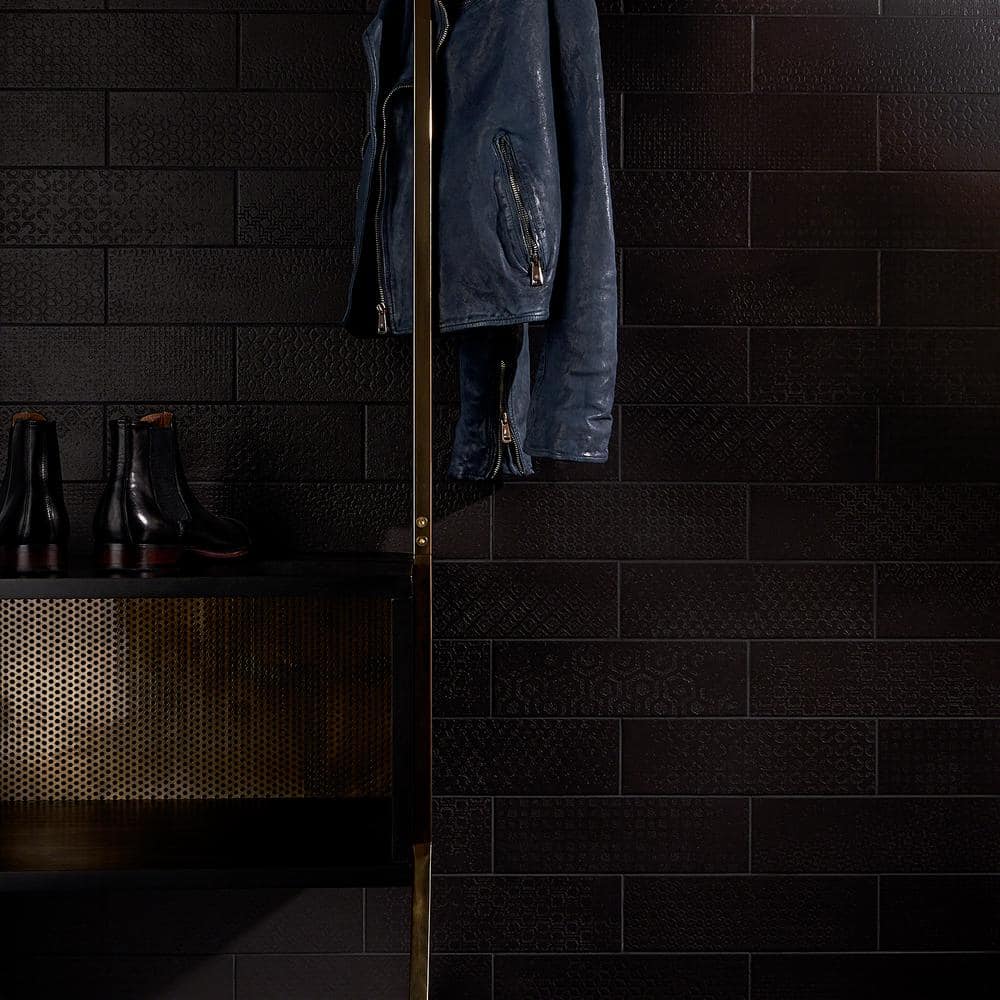 Harper 4 in. x 12 in. Black Matte Porcelain Subway Floor and Wall Tile (30 pieces / 8.72 sq. ft. / box) - Hercitys