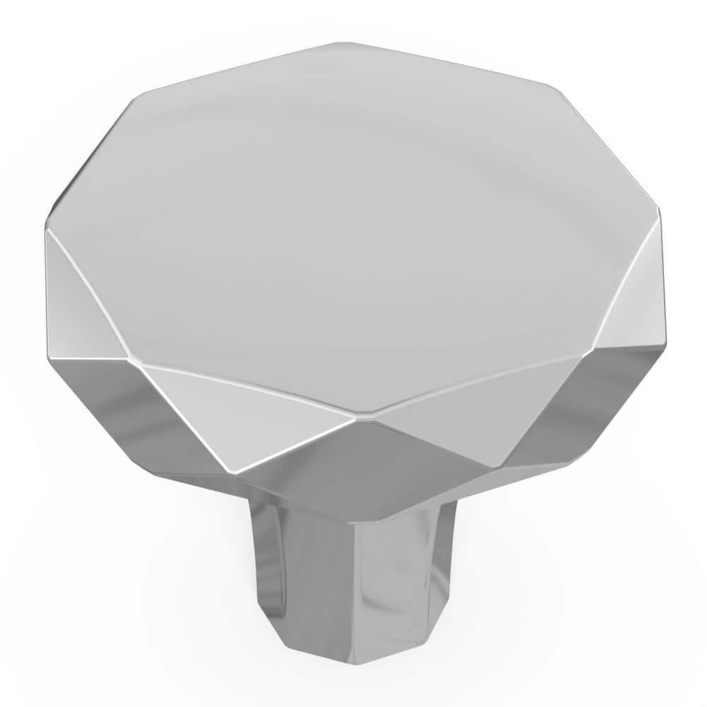 Karat 1-1/4 in. Dia Chrome Cabinet Knob (10-Pack) - Hercitys