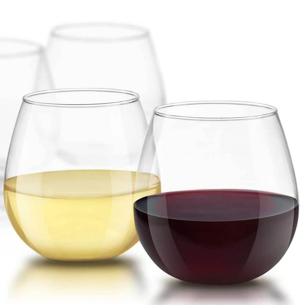 Spirits 15 oz. Stemless Wine Glasses (Set of 4) - Hercitys