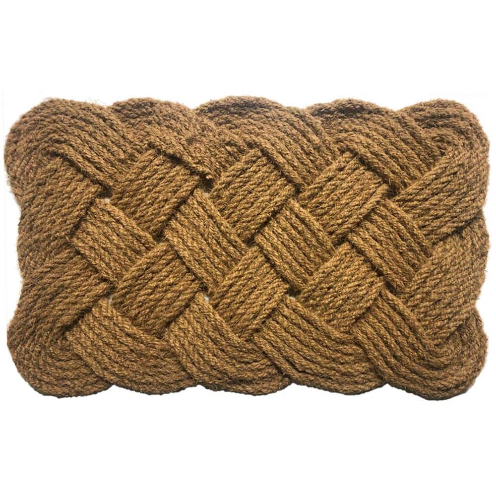 Rope Natural 18 in. x 30 in. Coir Door Mat - Hercitys
